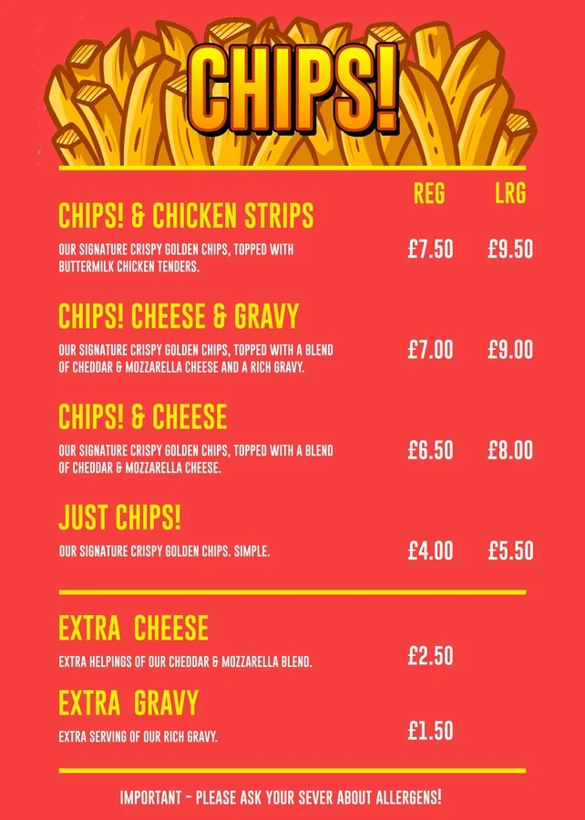 CHIPS! menu