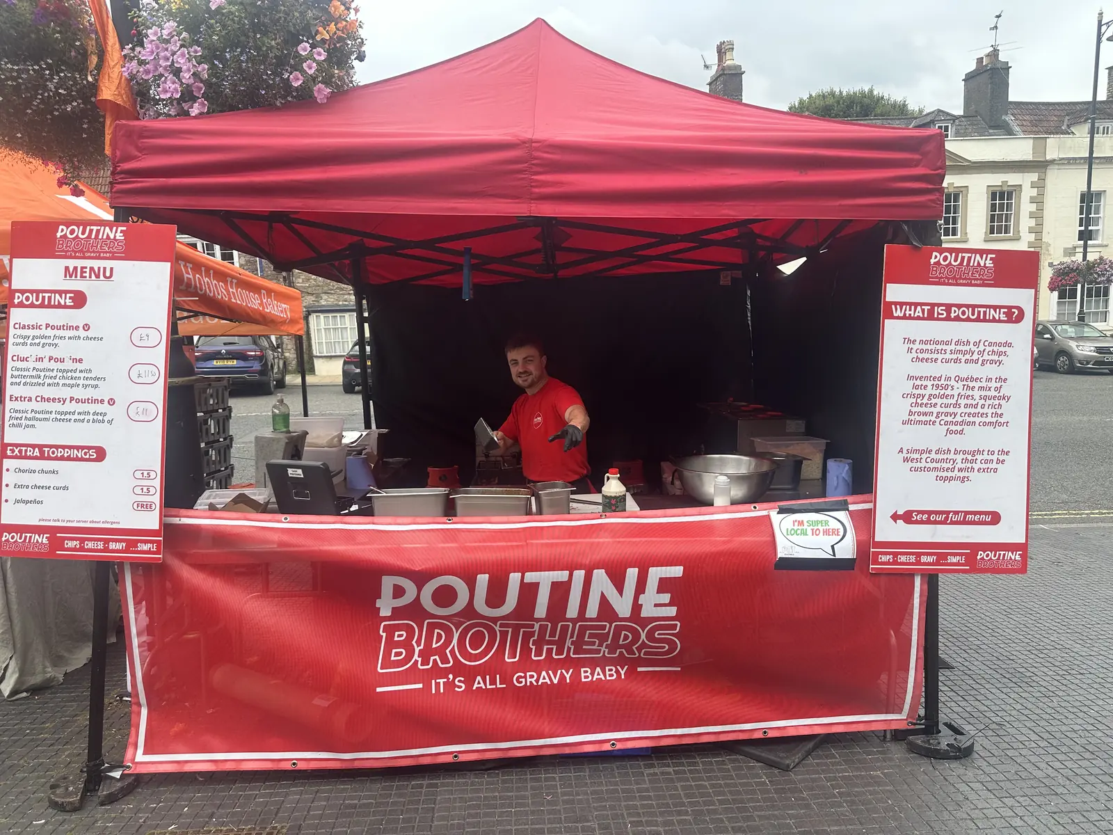The Poutine Brothers stall serving chips, cheese and gravy