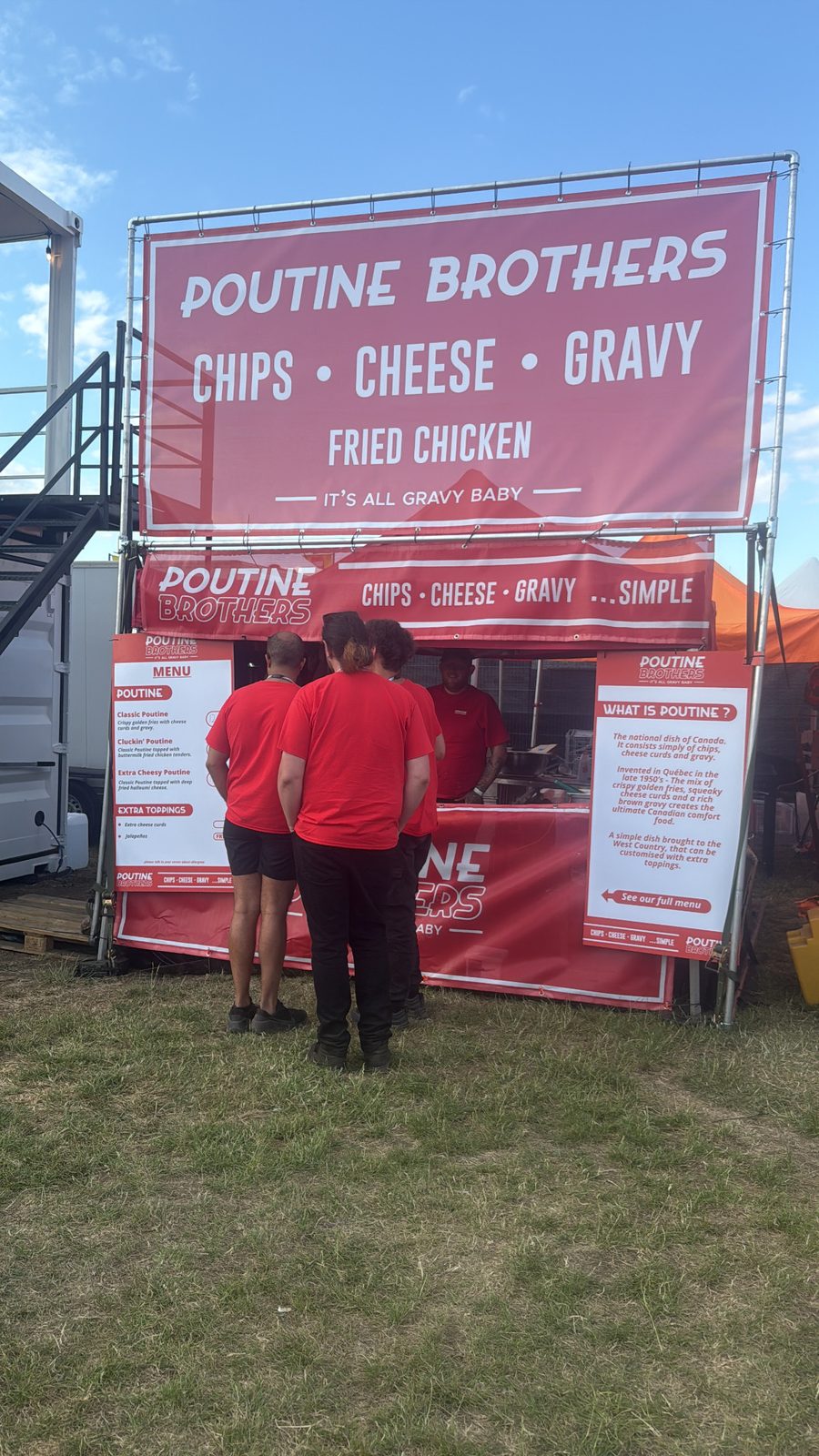Poutine Brothers stall serving customers